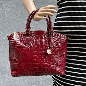 🔥🔥🔥NEW Brahmin Duxbury Satchel Chianti Melbourne Leather Shoulder Bag